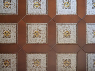 ancient tiled floor background