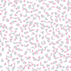 Abstract leopard skin vector seamles pattern irregular brush spots wild animal skin print. Simple irregular geometric design.
