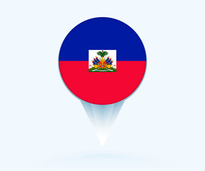 Map pointer with flag of Haiti.