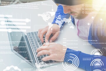 Data analysis concept. Business and technology. System engineering. Management strategy with...