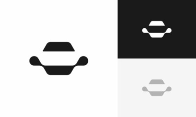 car silhouette abstract logo design