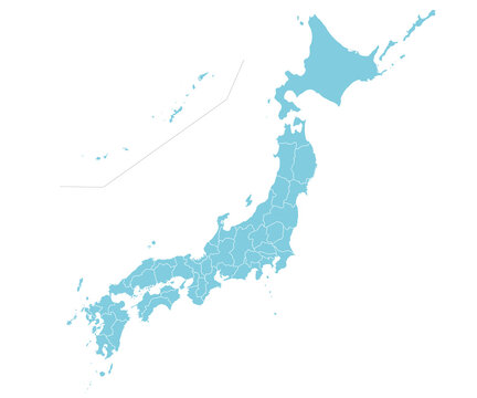 県境のある日本地図