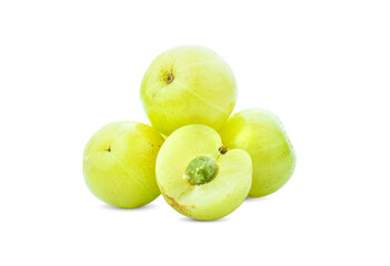 Indian gooseberry isolated on white background