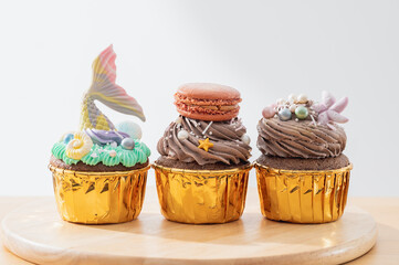 birthday cake with candles food anniversary concept cover banner background.vertical background.