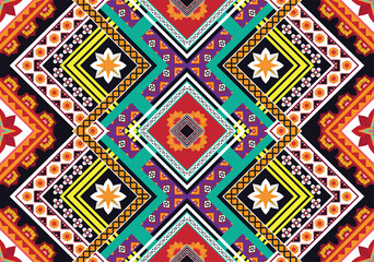 Geometric ethnic pattern for background,fabric,wrapping,clothing,wallpaper,Batik,carpet,embroidery style.	