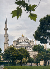 Fototapeta na wymiar Hagia Sophia Ayasofya landmark in Istanbul Turkey