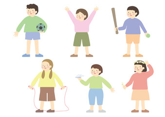 遊びと子供6人セットA