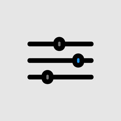 Settings icon in filled line style about essentials, use for website mobile app presentation