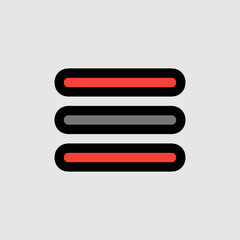 Obraz premium Menu icon in filled line style about essentials, use for website mobile app presentation