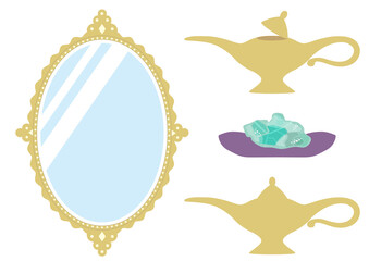 不思議セット　魔法の鏡・魔法のらんぷ・不思議な石