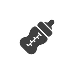 Baby milk bottle vector icon