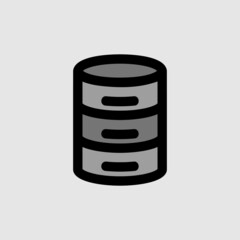 Database icon in filled line style about essentials, use for website mobile app presentation