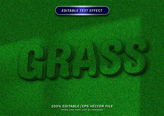 Transparent Green text with grass background. Editable text effect with green grass background.