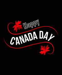 1st of July Canada Day, vector t-shirt 
