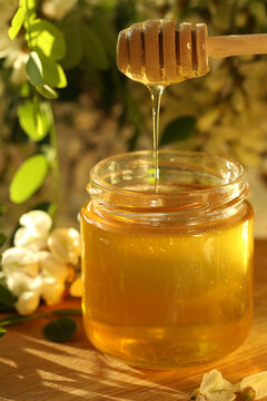 jar of acacia honey