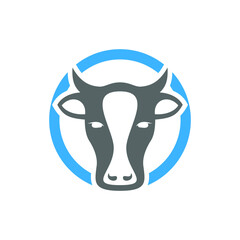 Cow Head Logo can be use for icon, sign, logo and etc