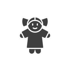Baby doll vector icon