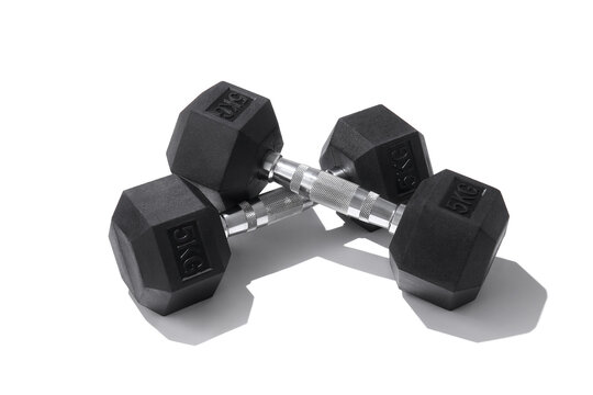 two heavy Dumbbell, barbell