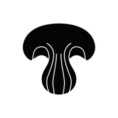 Cremini icon in black flat glyph, filled style isolated on white background