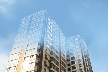 Fototapeta na wymiar New project of modern residential building