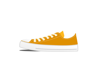 Yellow simple sneaker illustration