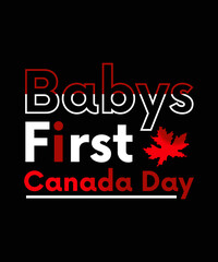 1st of July Canada Day, Love Canada, America. Vintage national flag in silhouette