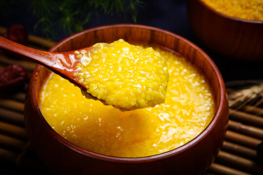 A bowl of maize corn dregs porridge