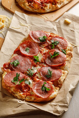 Roman pinsa, variant of the classic Italian pizza