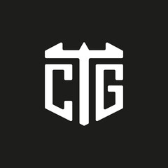 CTG letter logo forming a hexagone