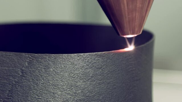 the work of a 3D printer for printing metals from powder