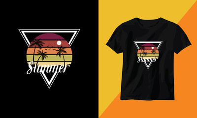 summer t-shirt design vector illustration.