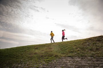 Running together in the morning