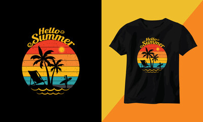 summer t-shirt design vector illustration.