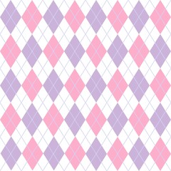 Fototapeta premium Argyle pattern seamless background. Vector illustration. 
