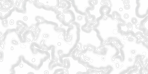 White wave paper curved reliefs abstract background, Topographic Map Seamless Pattern. Vector Background