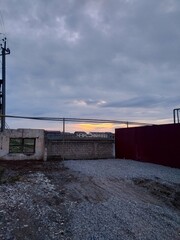 Obraz premium winter sunset