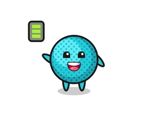 spiky ball mascot character with energetic gesture