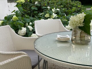 Garden furniture close up