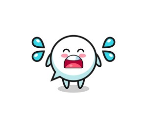 speech bubble cartoon illustration with crying gesture