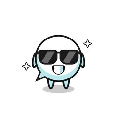 Obraz premium Cartoon mascot of speech bubble with cool gesture