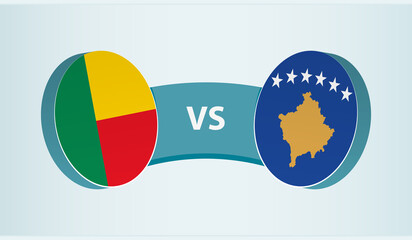 Benin versus Kosovo, team sports competition concept.