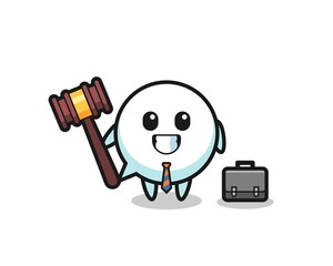Illustration of speech bubble mascot as a lawyer