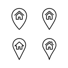 Address icon vector. home location sign and symbol. pinpoint