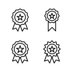 Badge icon vector. Awards icon vector. Achieve sign and symbols