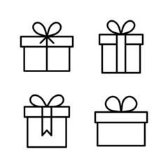 Gift icon vector. gift sign and symbol. birthday gift