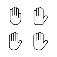 Hand icon vector. hand sign and symbol. palm