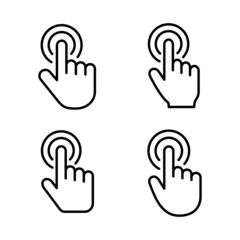 Hand cursor icon vector. cursor sign and symbol. hand cursor icon clik