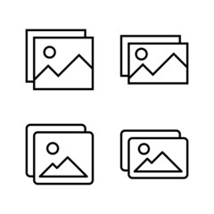 Picture icon vector. photo gallery sign and symbol. image icon