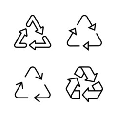 Fototapeta premium Recycle icon vector. Recycling sign and symbol.