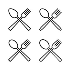 spoon and fork icon vector. spoon, fork and knife icon vector. restaurant sign and symbol